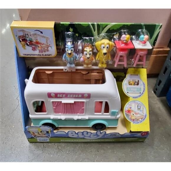 Bluey's Ice Cream Truck Transforming Playset [Includes Bluey Bingo & Lucky!] - Picture 5 of 8